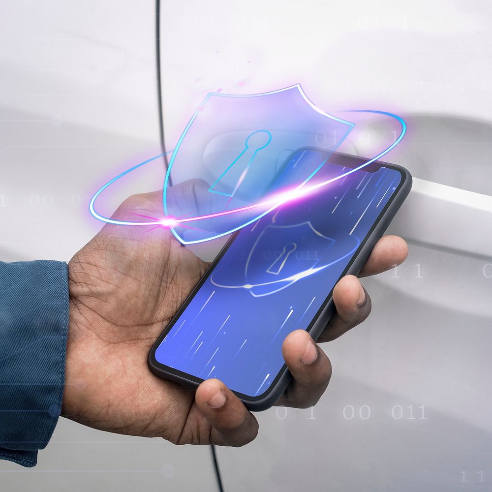 Unlock smart car security with smartphone digital remix