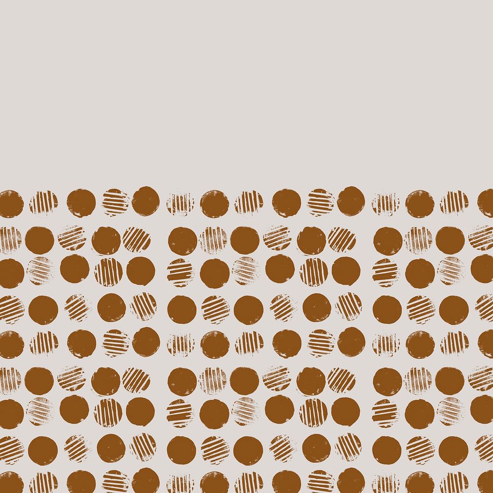 Round brown block print background