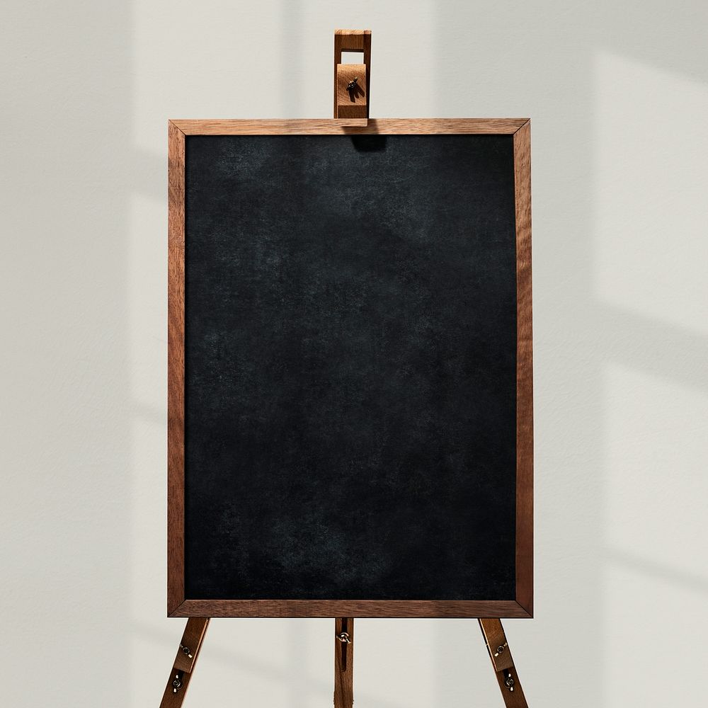 Chalkboard sign with copy space for restaurant
