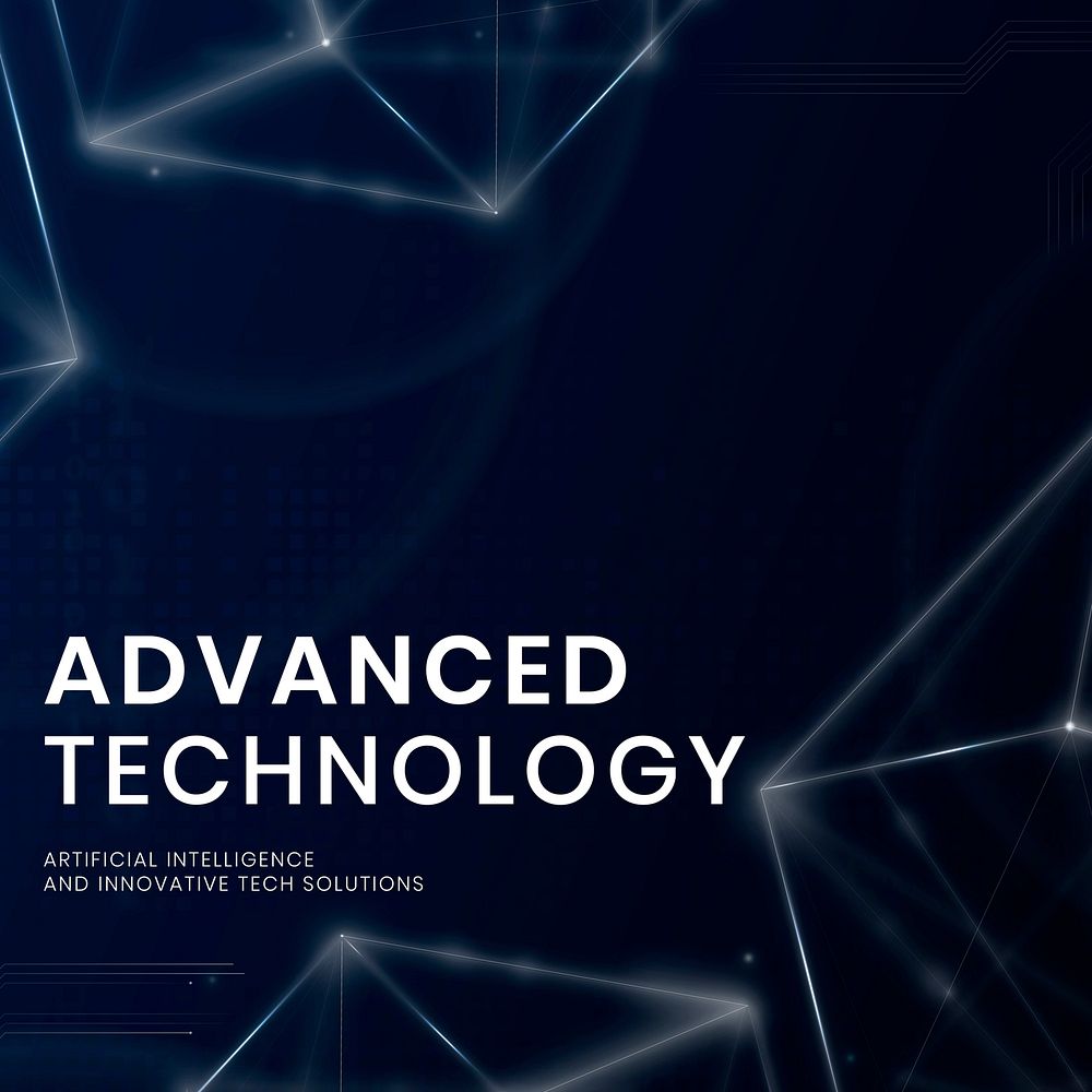 Advanced technology banner template vector with digital background