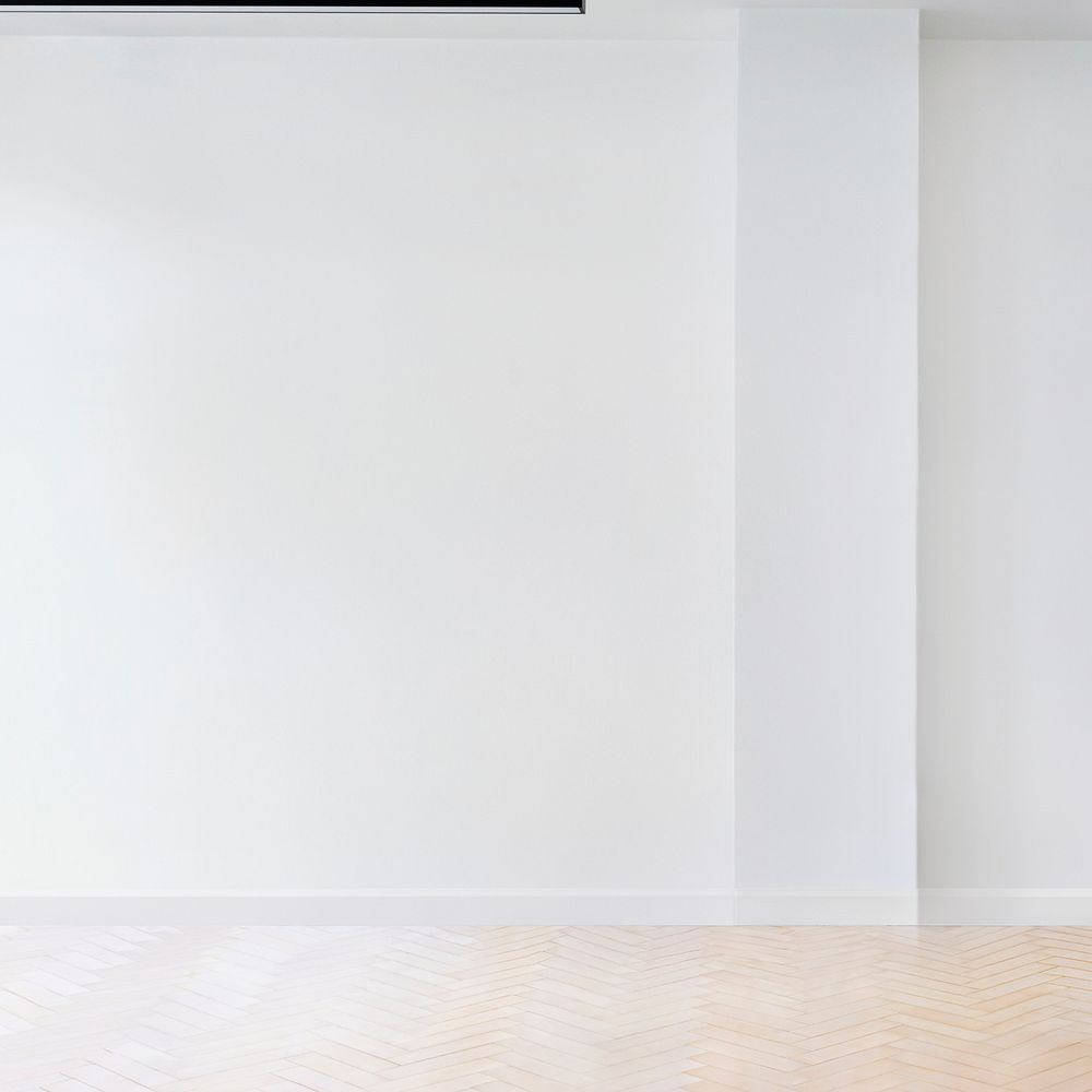 Empty minimal room with ceiling light