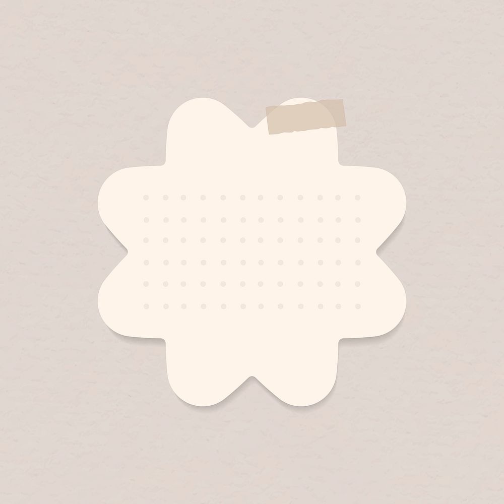 Planner stickers psd beige paper element