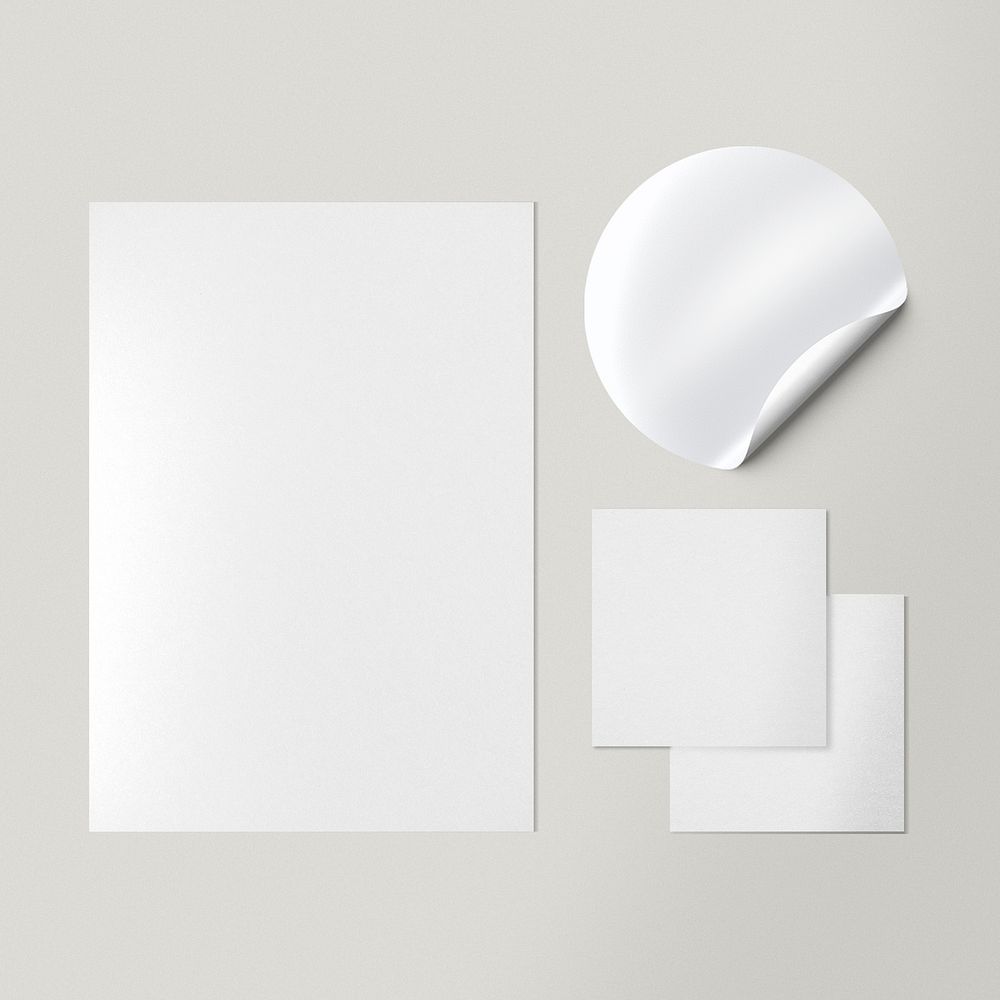 White corporate identity in minimal style
