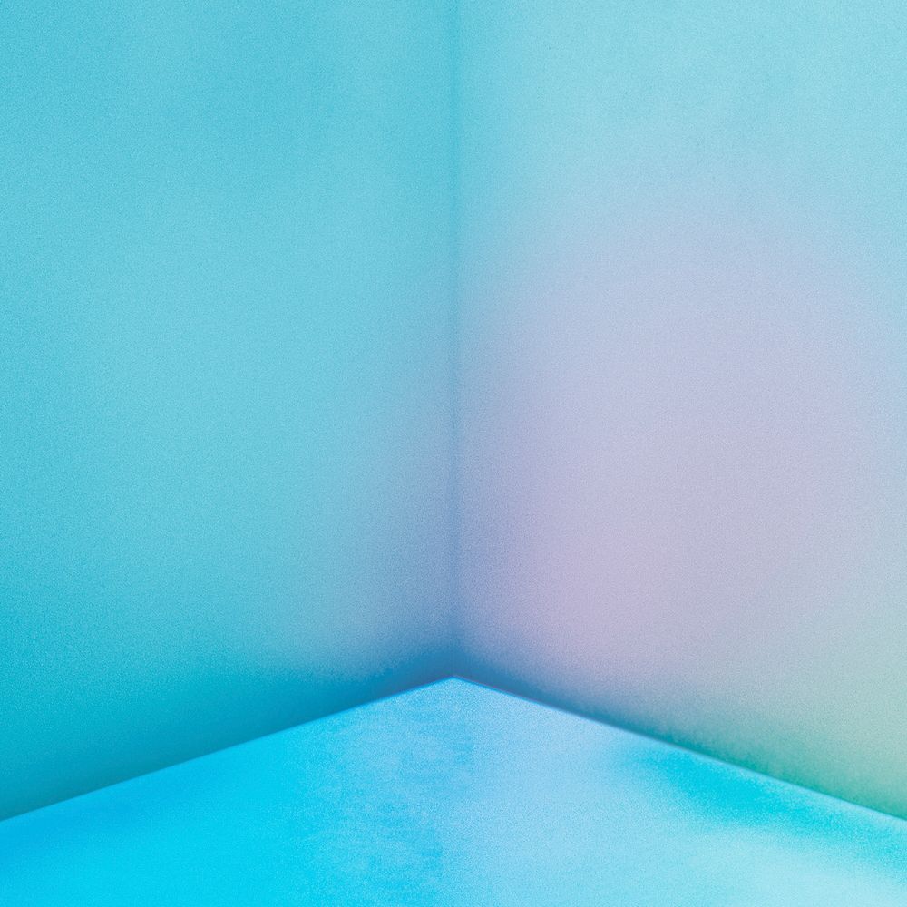 Gradient product backdrop, neon blue corner