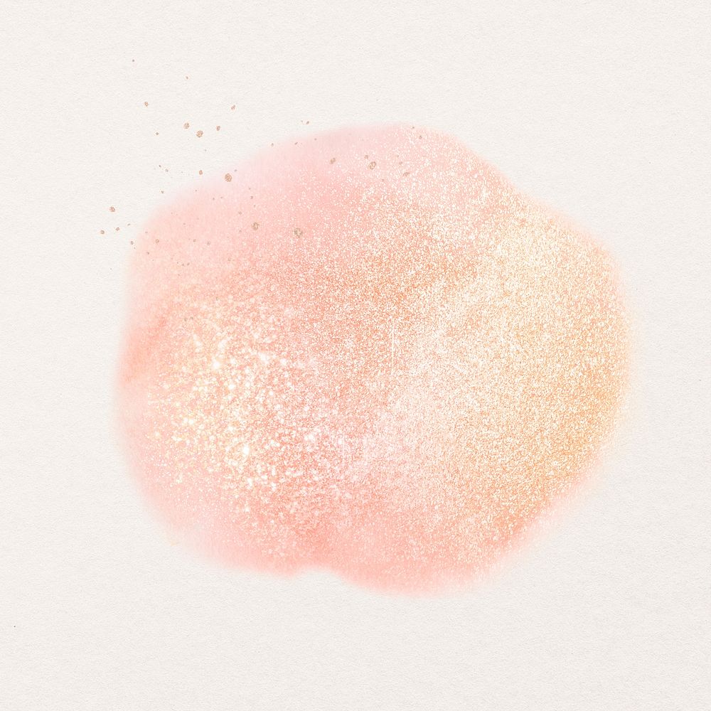 Pink watercolor glitter blob aesthetic graphic