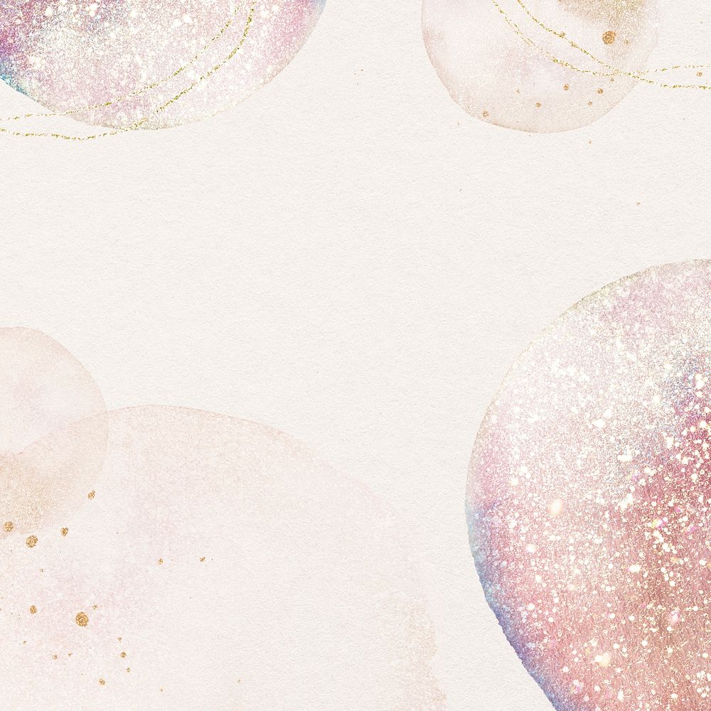 Aesthetic pink Instagram post background, watercolor glitter design