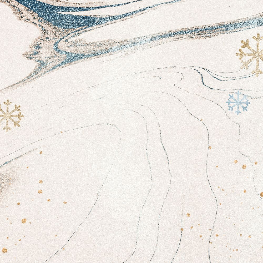Snowflake Instagram post background, festive winter holiday design on beige