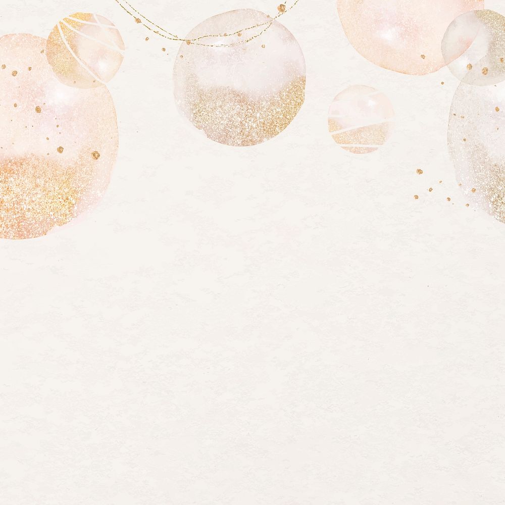 Christmas decorations Instagram post background, watercolor glitter vector
