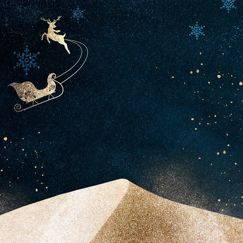 Christmas Eve Instagram post background, festive winter holiday design