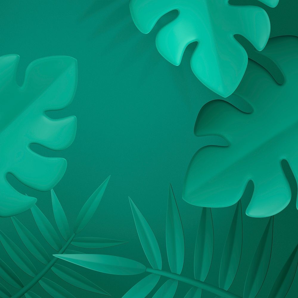 Green leaf background, botanical design