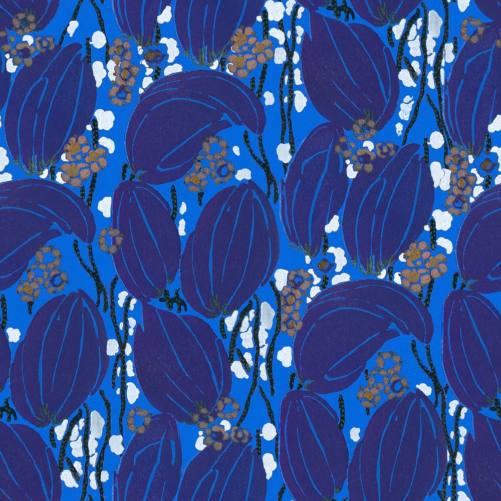 Blue abstract background, seamless pattern, art deco