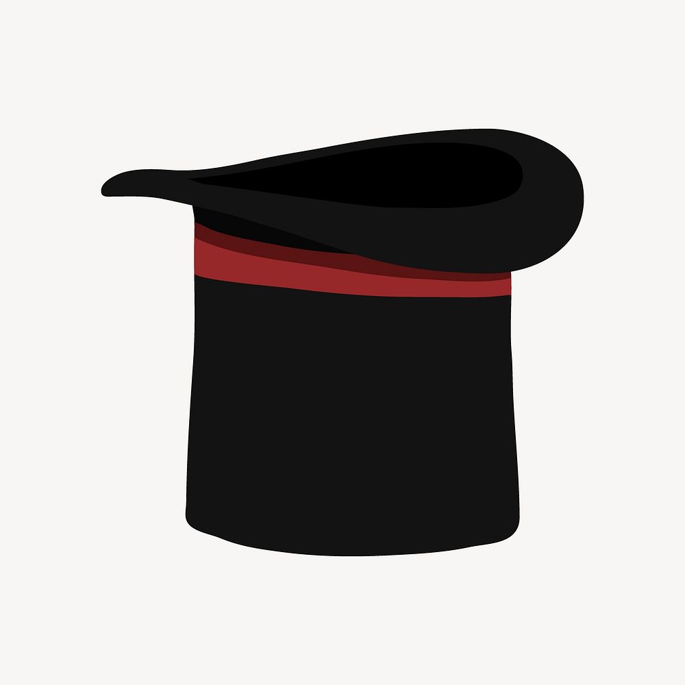Top hat, gentleman apparel illustration vector