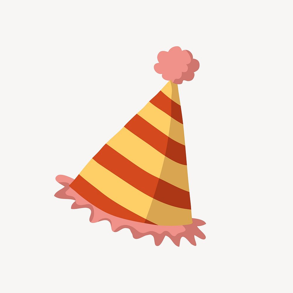 Party hat illustration, festive celebration clipart vector