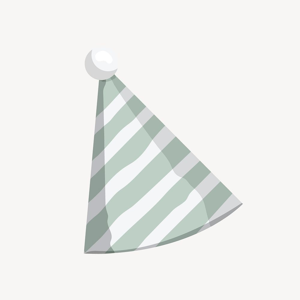 Party hat illustration, festive celebration clipart vector
