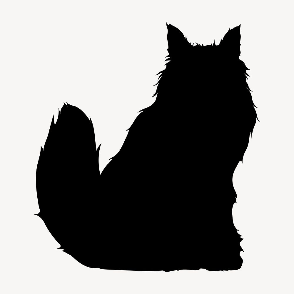 Cat silhouette, Turkish Angora vector