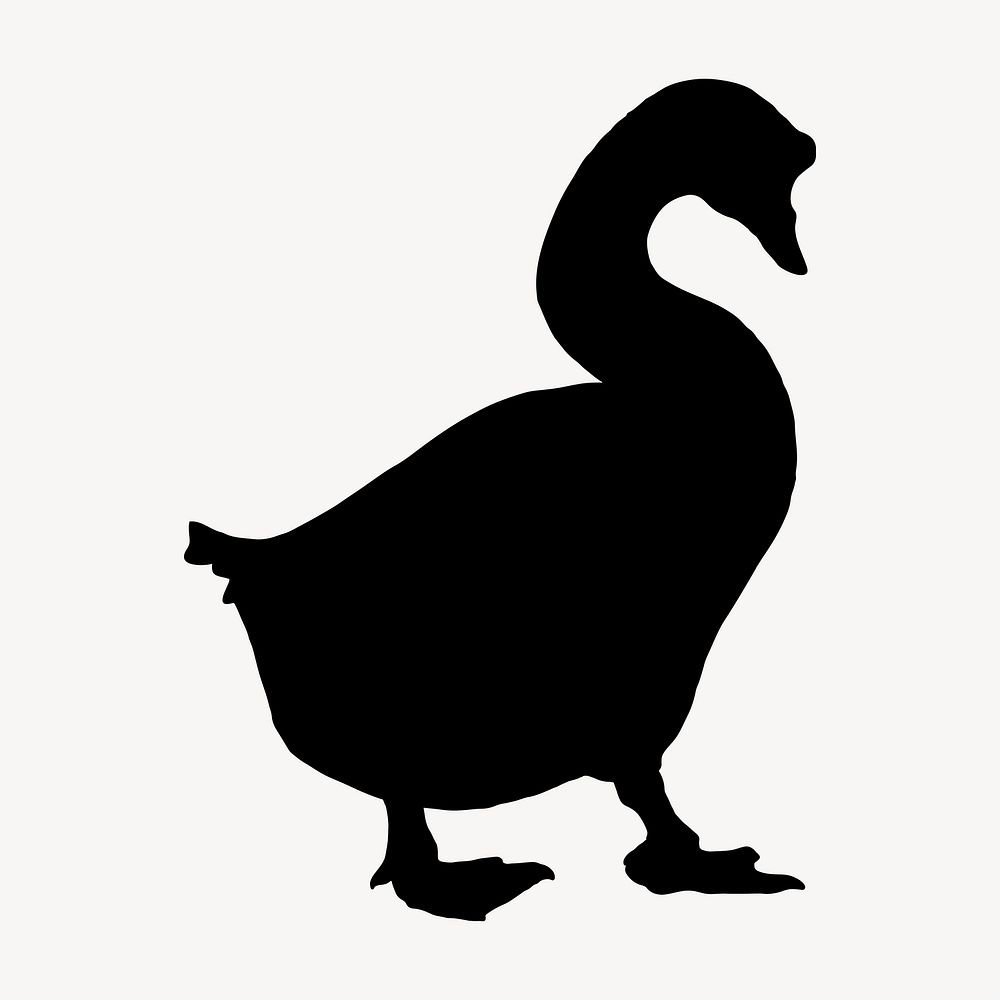 Duck silhouette illustration vector