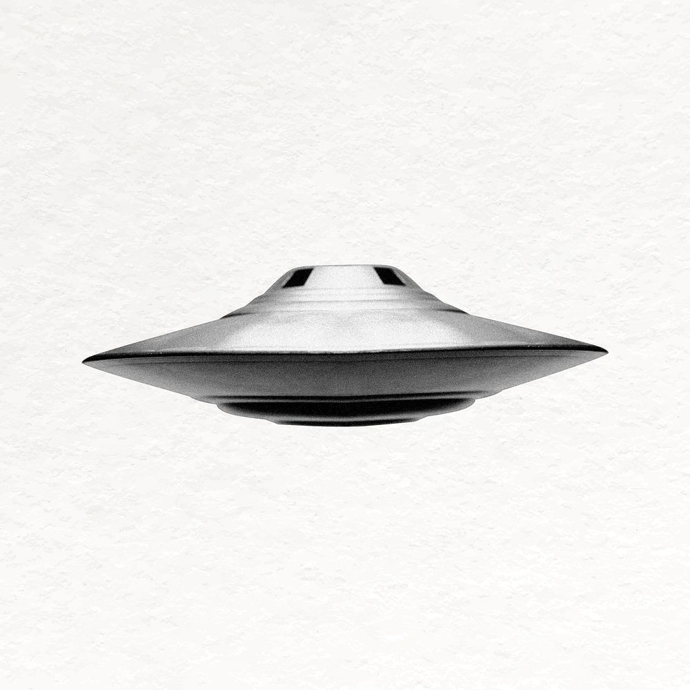 UFO collage element, Unidentified Flying Object vector