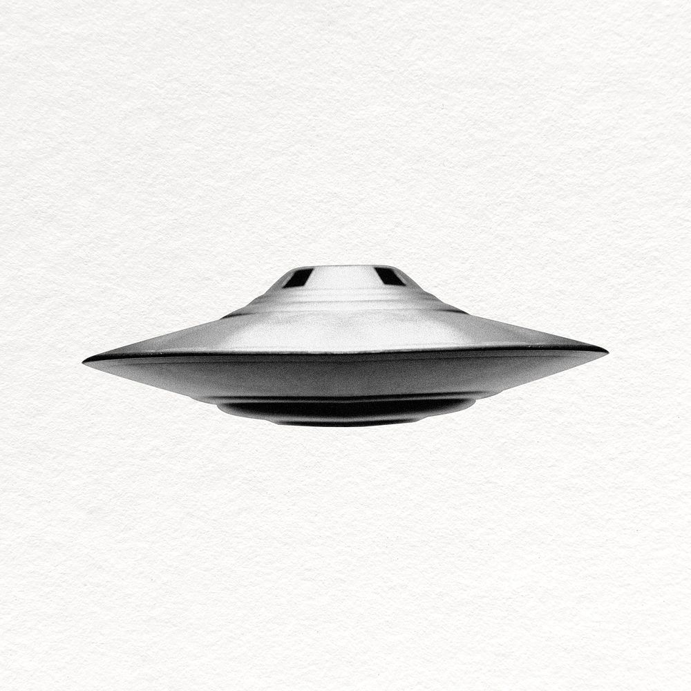 UFO collage element, Unidentified Flying Object psd