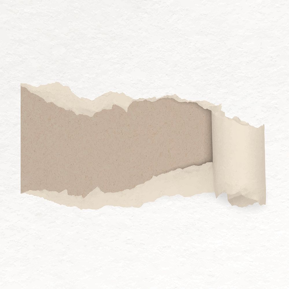 Torn paper collage element, scrap design  vector