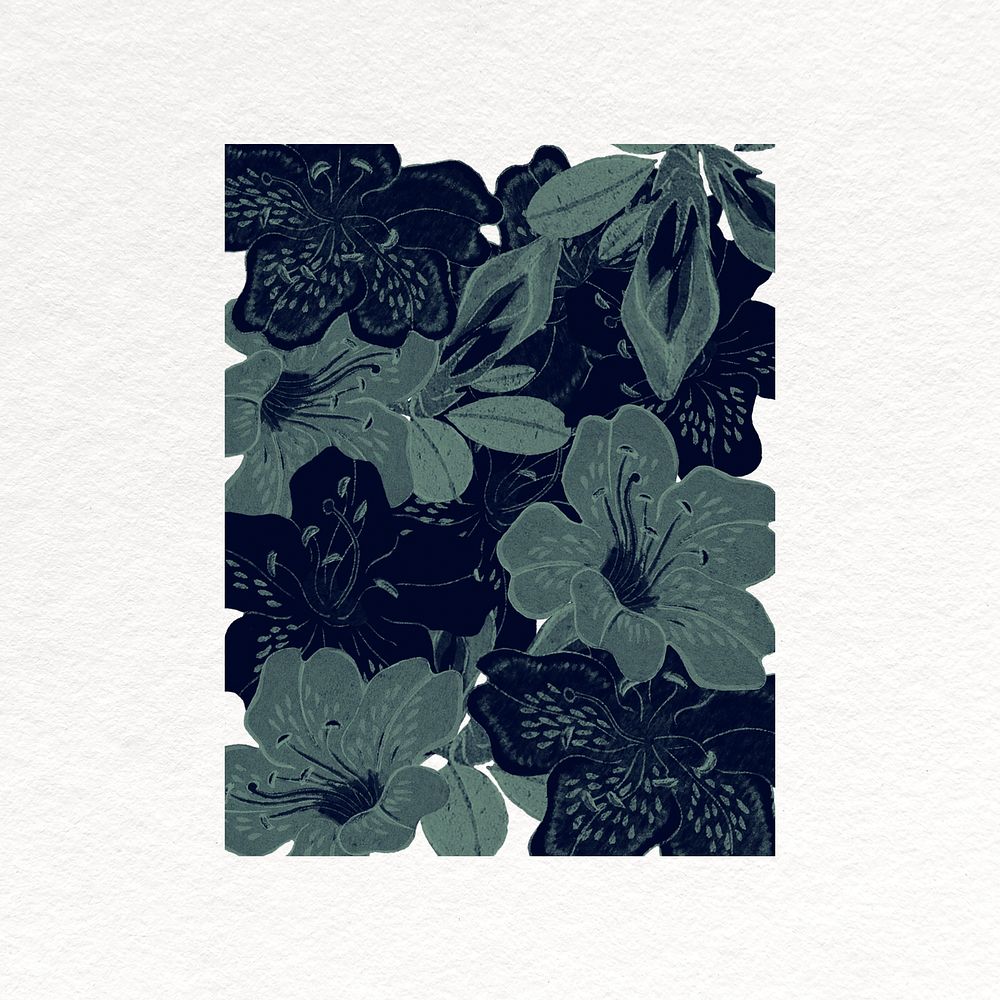 Vintage flower pattern, remixed by rawpixel