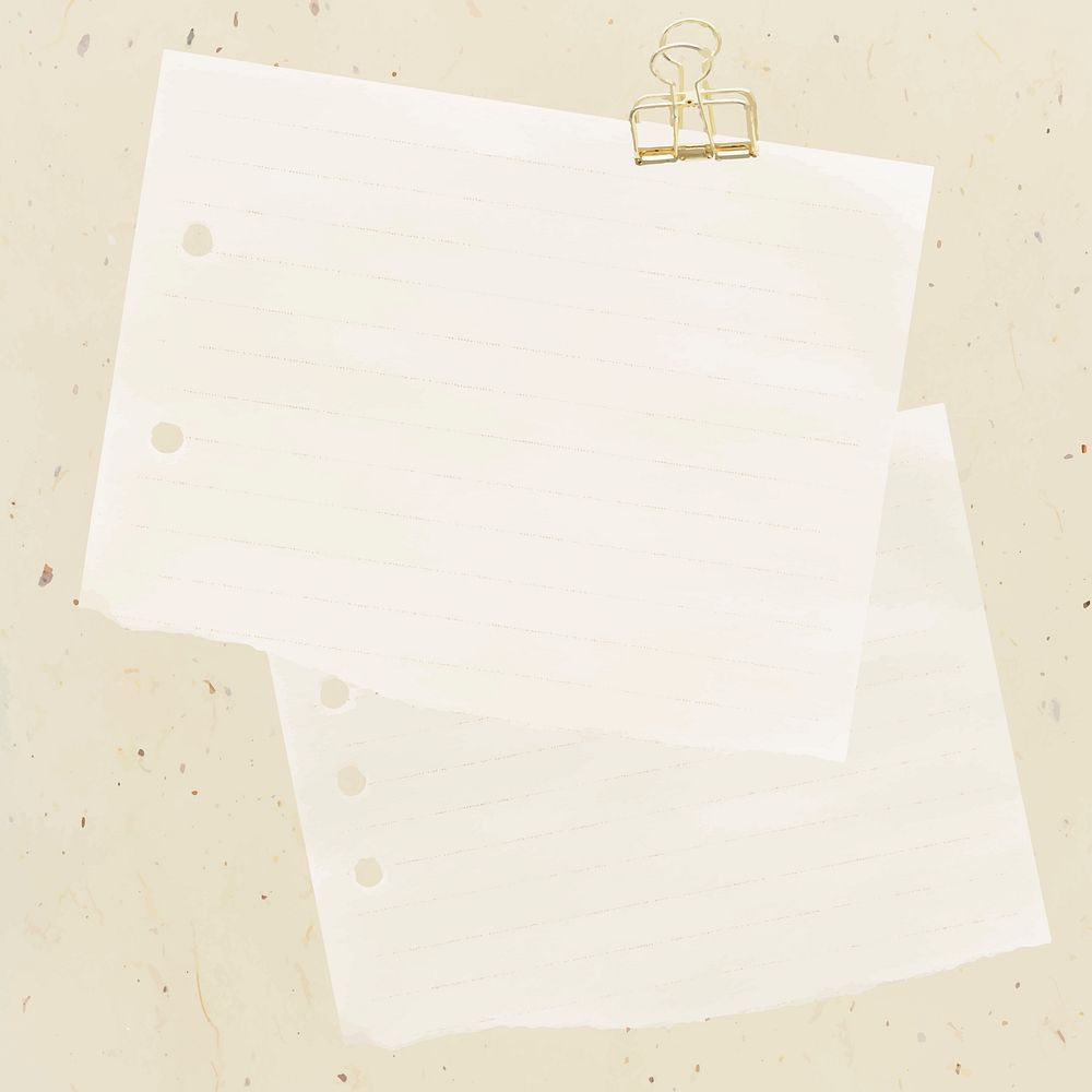 Note paper background, beige design vector