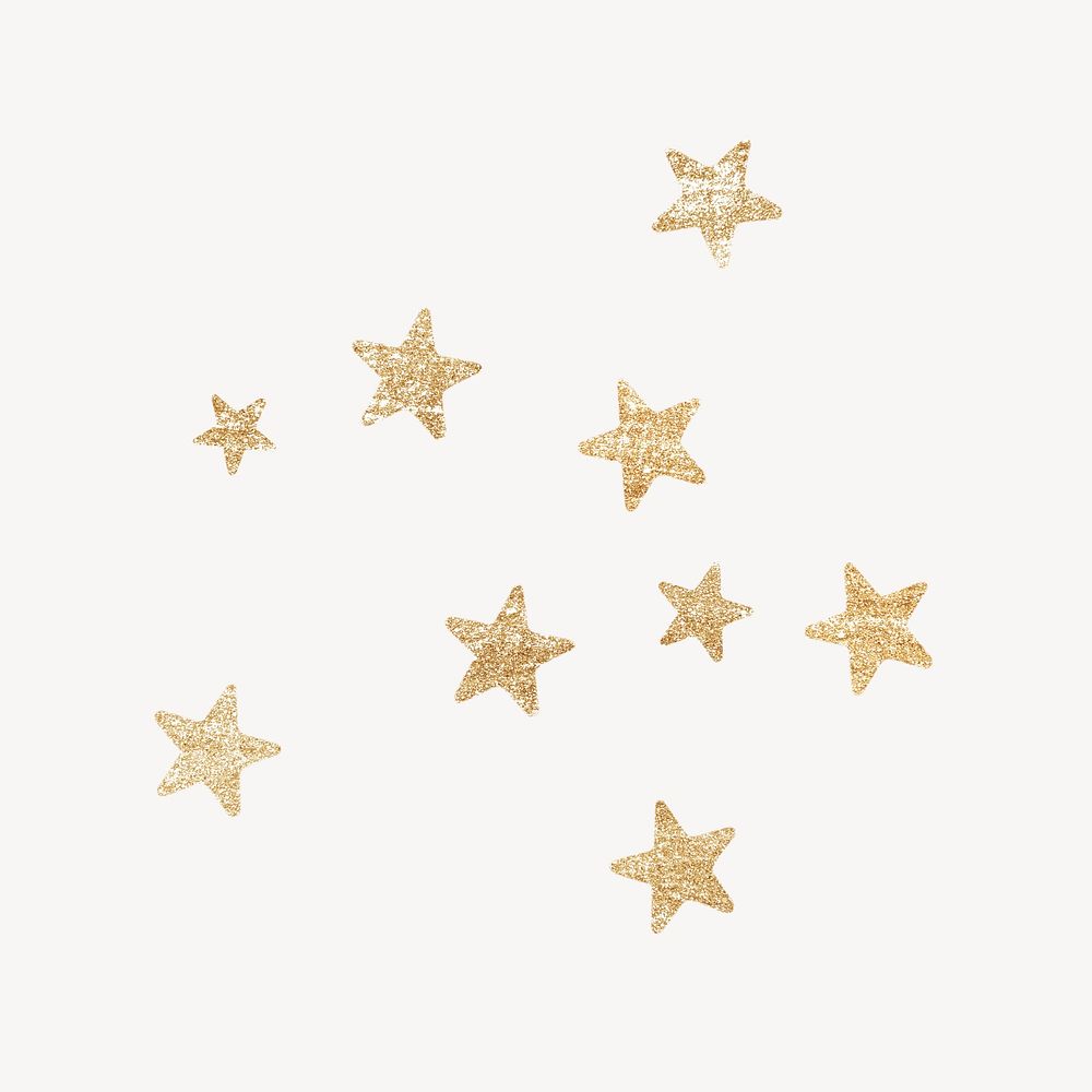 Glitter gold star, shimmer design
