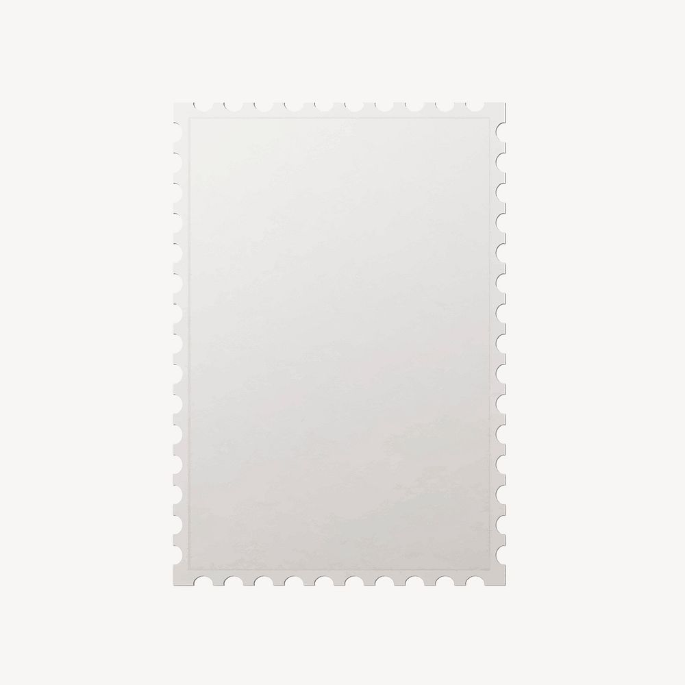 Postage stamp frame collage element, copy space design vector