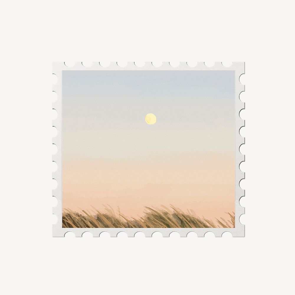 Nature postage stamp, aesthetic design