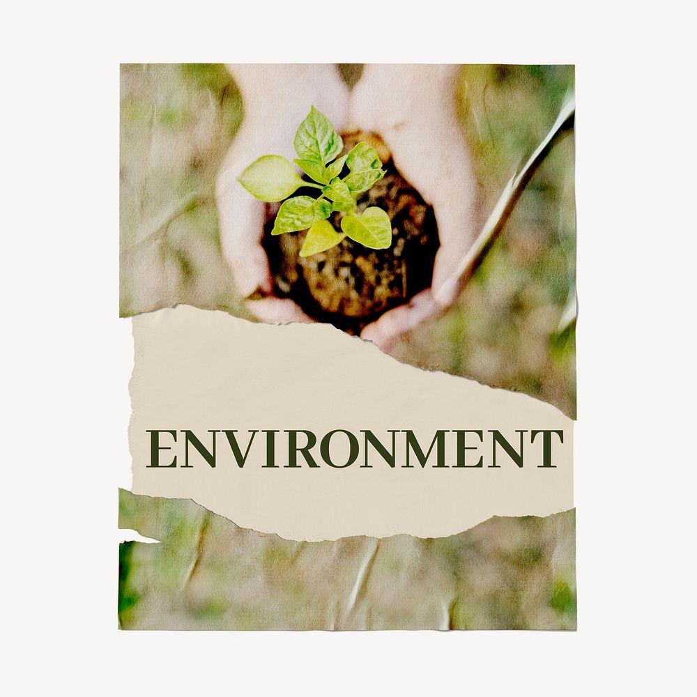 Ripped environment poster, Earth Day celebration image