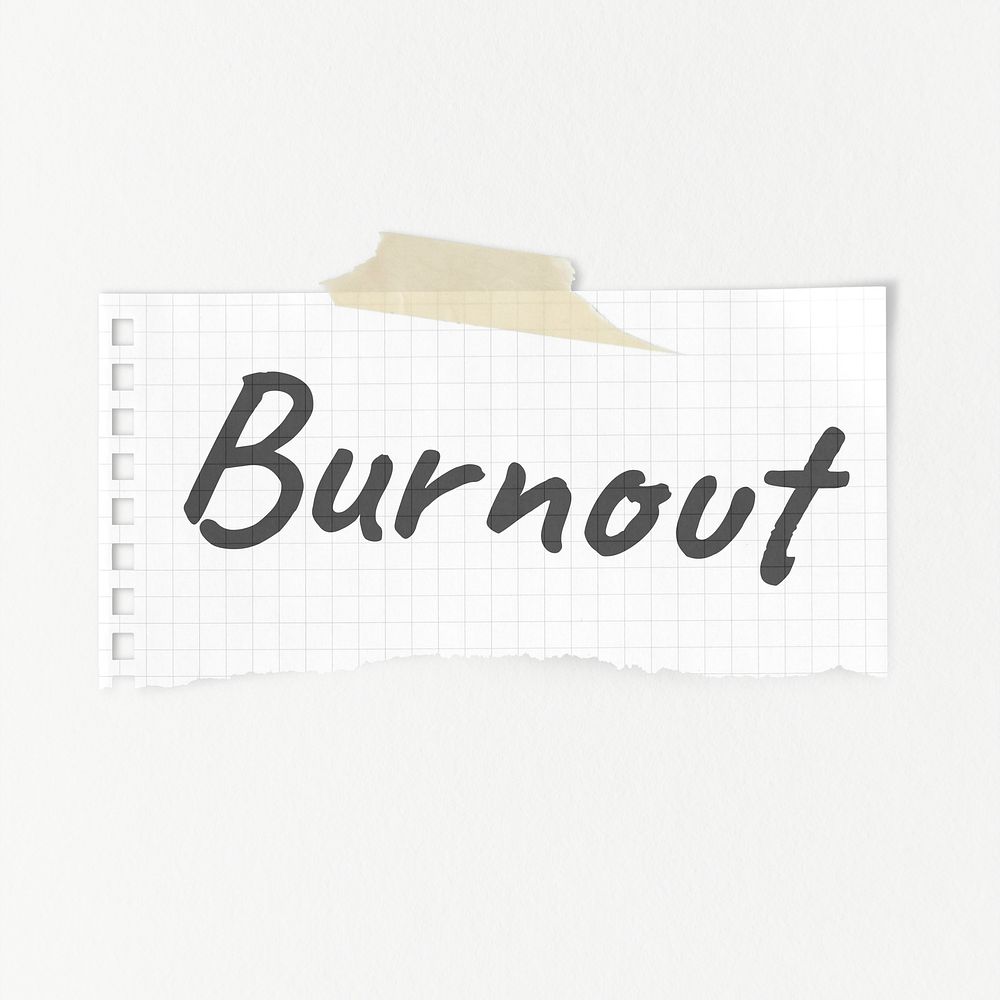 Burnout typography, ripped note paper