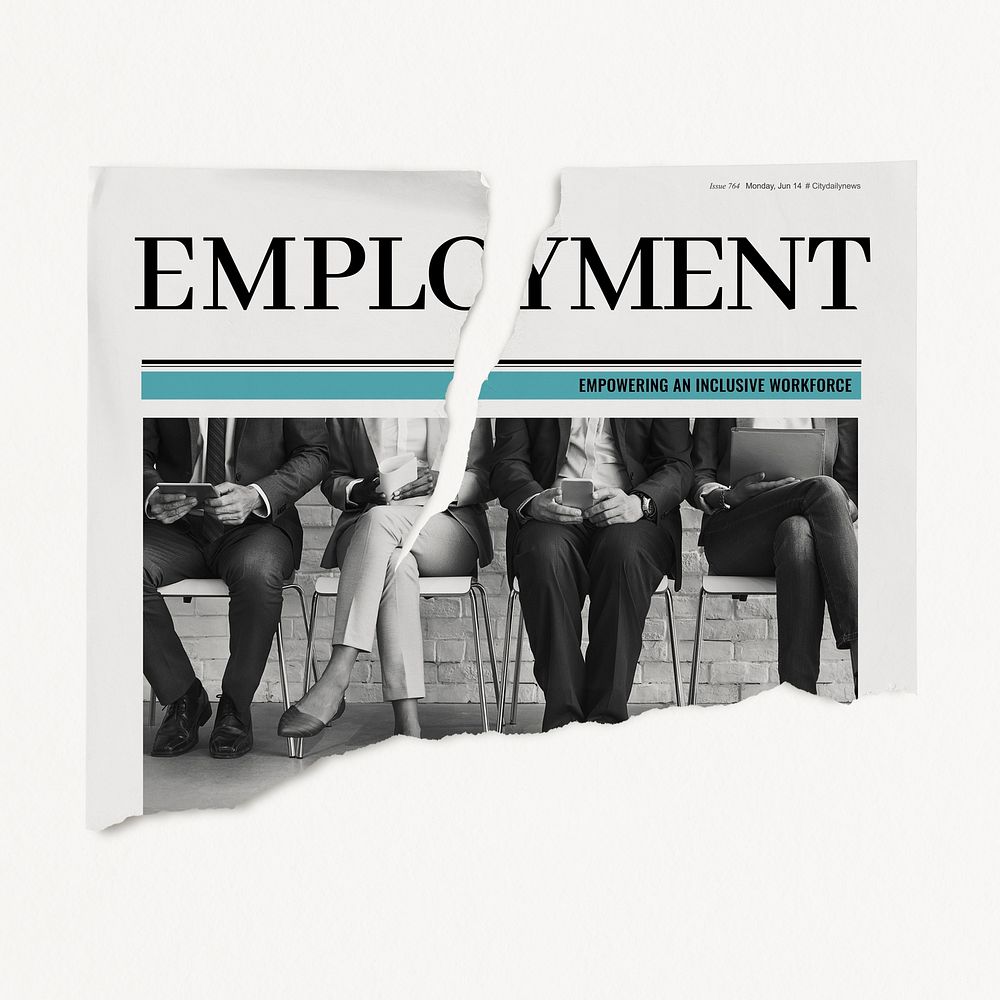 Employment newspaper, business image