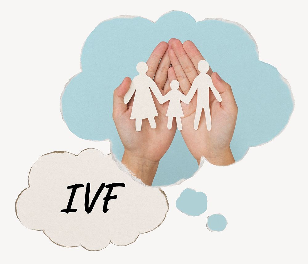 IVF, fertilization method, family reproductive plan, speech bubble graphic