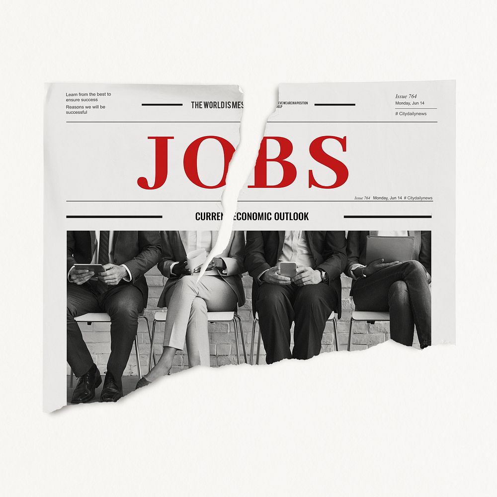 Jobs newspaper, business image 