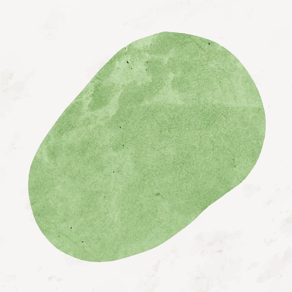 Green shape sticker, aesthetic journal collage element vector