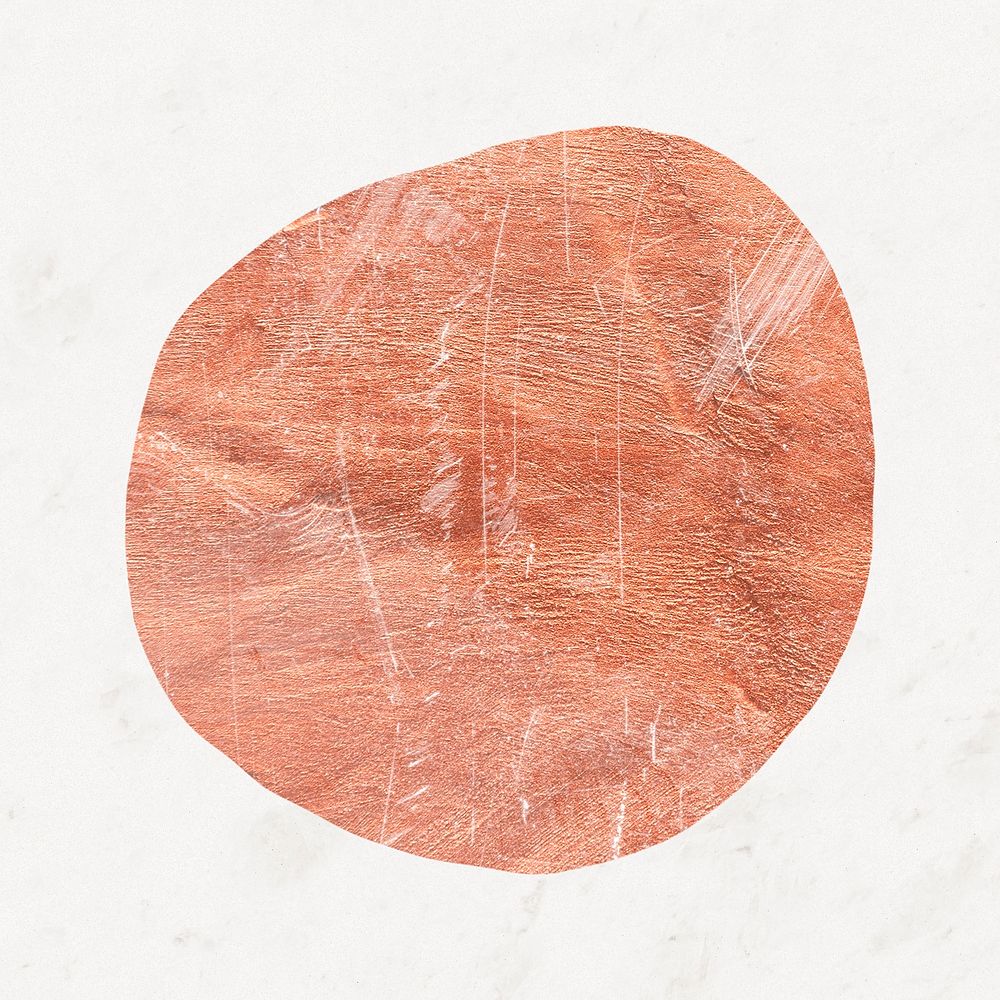 Orange granite shape sticker, aesthetic journal collage element psd