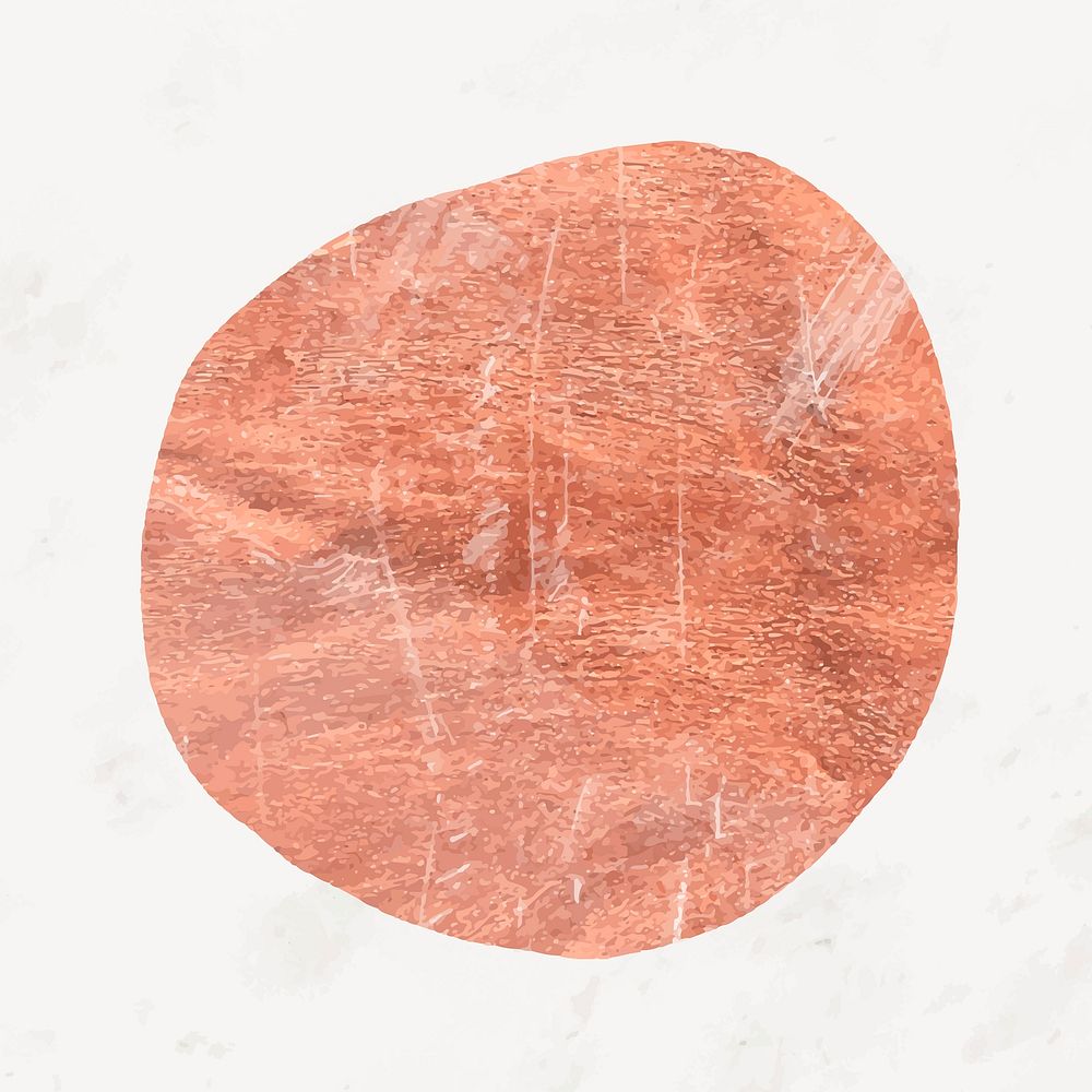 Orange granite shape sticker, aesthetic journal collage element vector