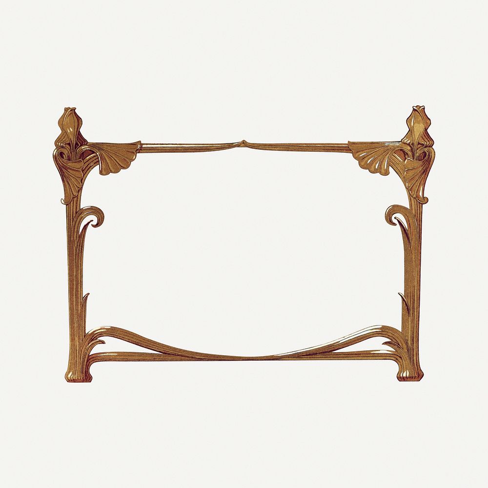 Vintage wooden frame, ornate design