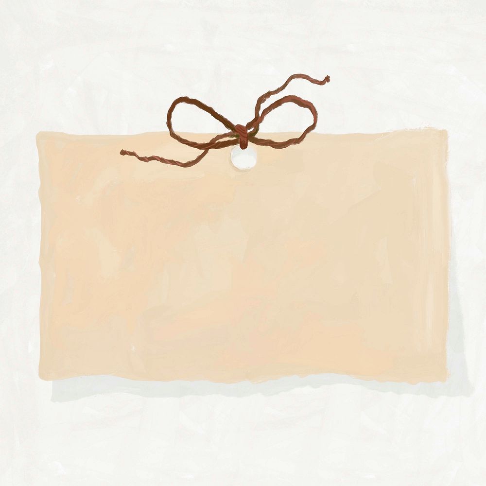 Beige greeting card, stationery doodle