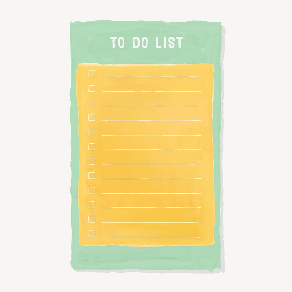 To do list, aesthetic stationery doodle collage element vector