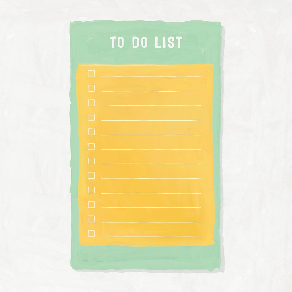 To do list, aesthetic stationery doodle collage element psd