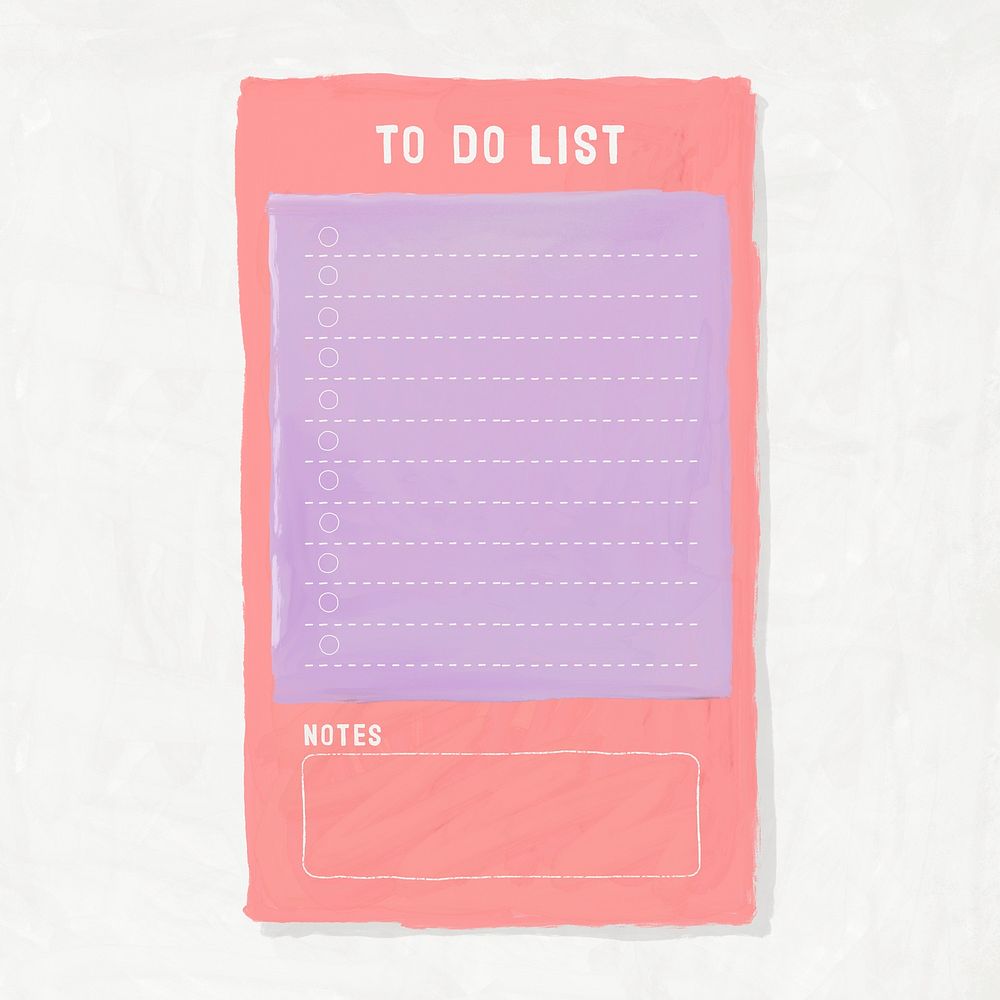 To do list, aesthetic stationery doodle collage element psd