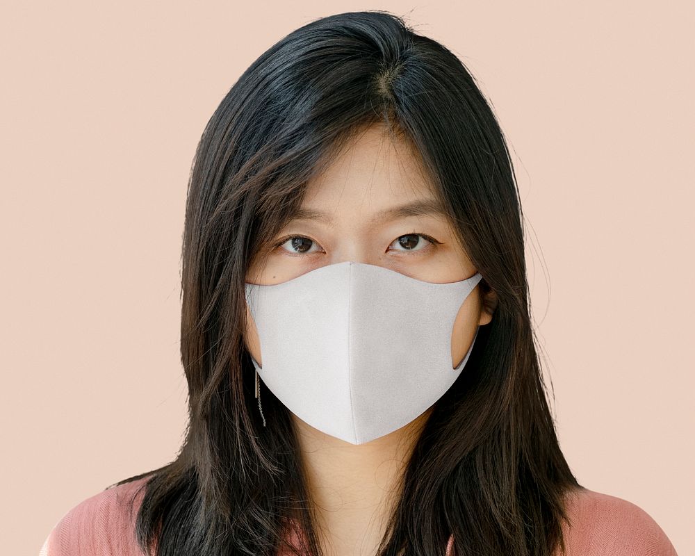Woman wearing mask portrait, during the new normal