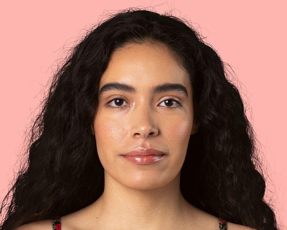 Beautiful Latin young woman, face portrait