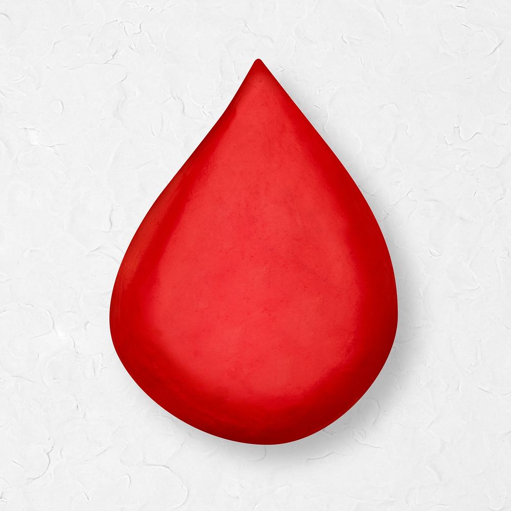Blood drop clay donation plasticine clay DIY element
