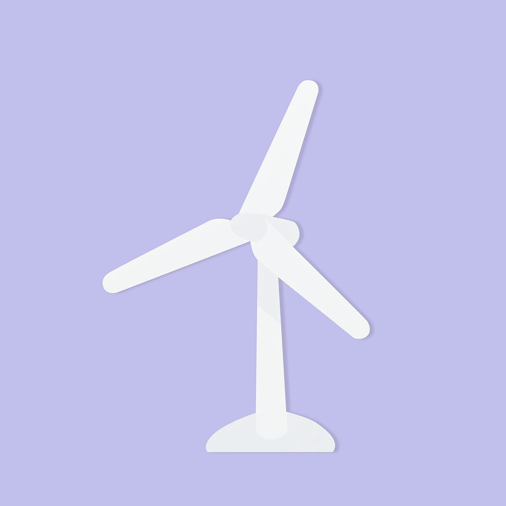 Wind turbine paper mockup psd environment hand craft element