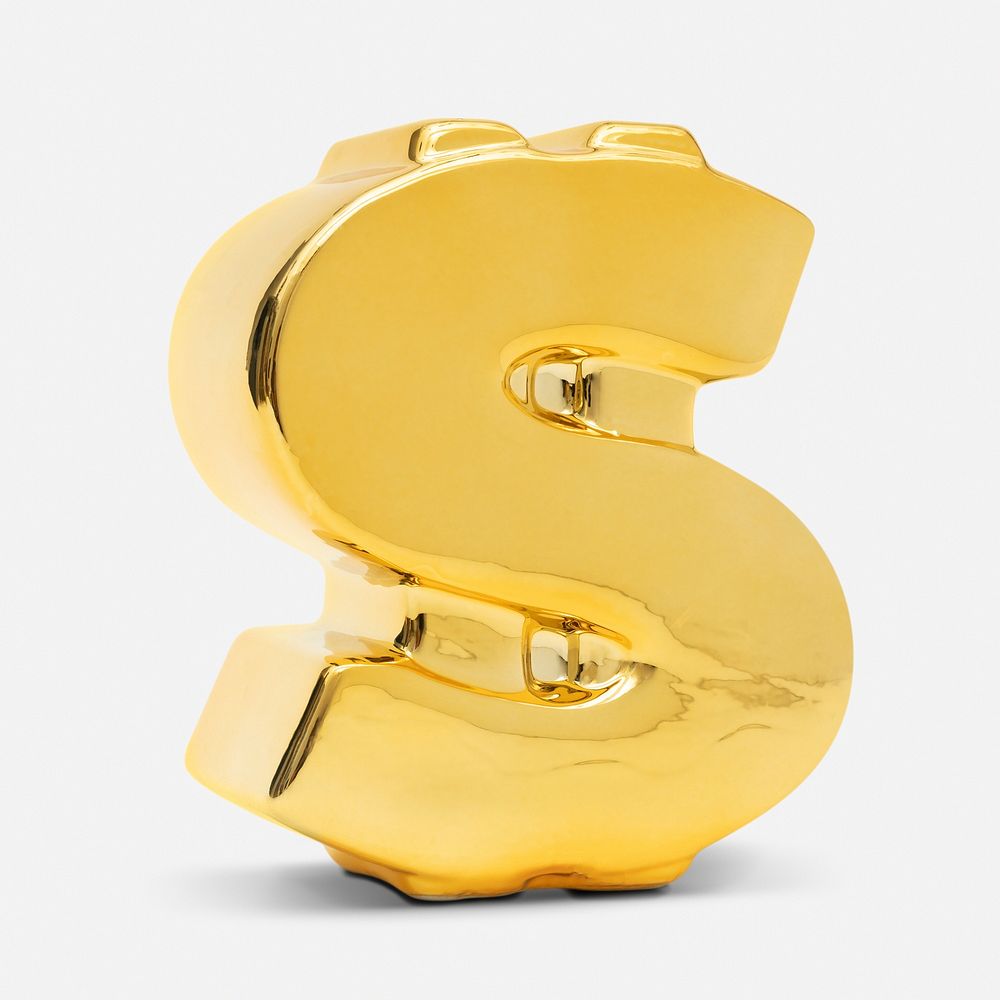 Gold dollar sign finance and budgeting element