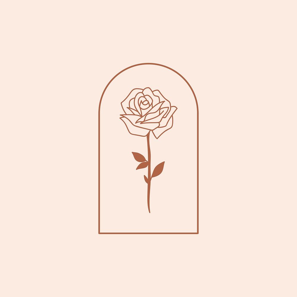 Romantic rose icon psd illustration