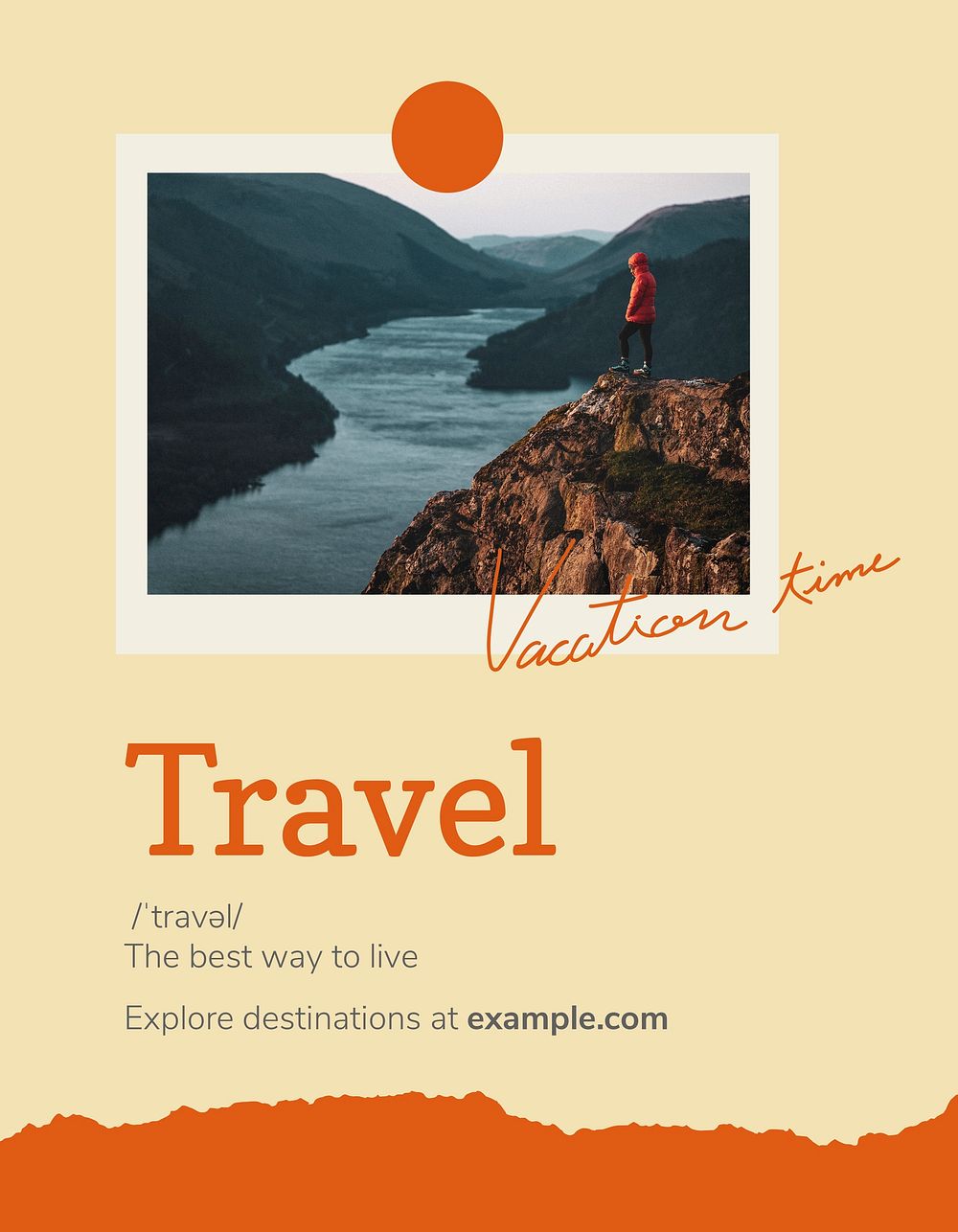Outdoor adventure flyer template psd for travel agency