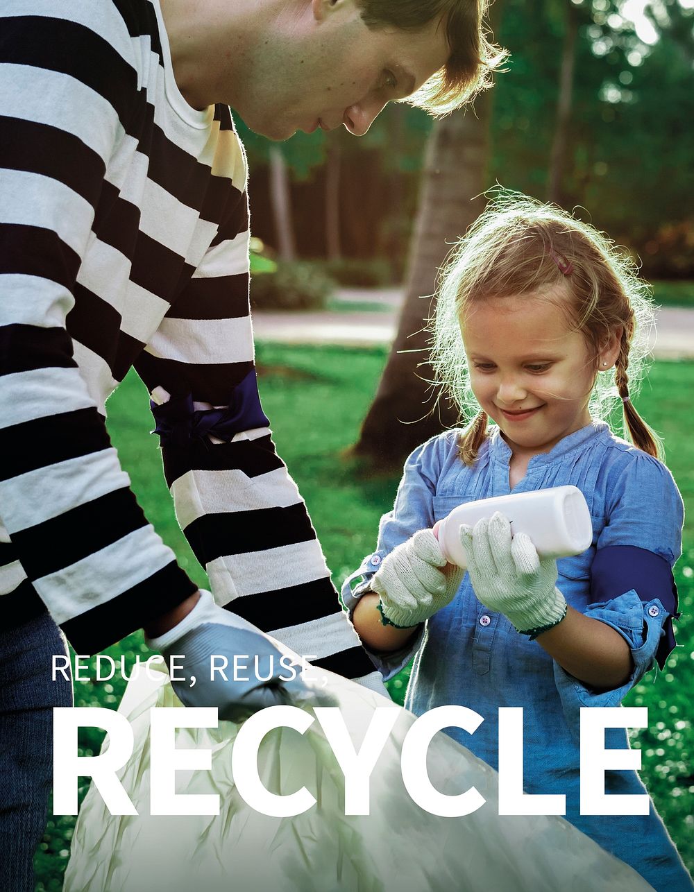 Reduce, reuse, recycle template psd for environment flyer