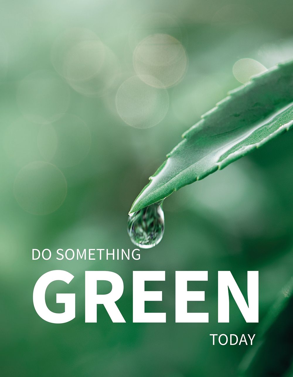 Environment flyer editable template psd with green leaf